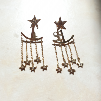 Starfish Chandelier Earrings - 18K Gold
