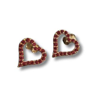 Heart Outline Earrings - 18K Gold