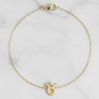 Taurus Sign Anklet - 18K Gold