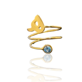 Spiral Letter Ring - 18K Gold