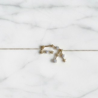 Aquarius Constellation Anklet - 18K Gold