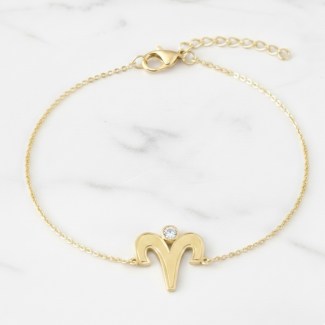 Aries Sign Bracelet- 18K Gold