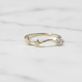 Aries Constellation Ring- 18K Gold