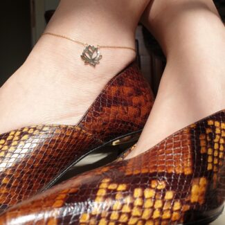 Lotus Flower Anklet - 18K Gold