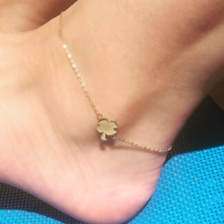 Lucky Clover Anklet - 18K Gold